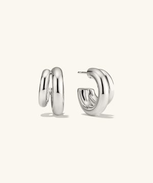 Gemini Double Hoops