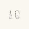 Dôme Figure Pearl Hoops