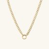 Curb Chain Charm Necklace