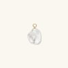 Oversized Baroque Pearl Hoop Charm
