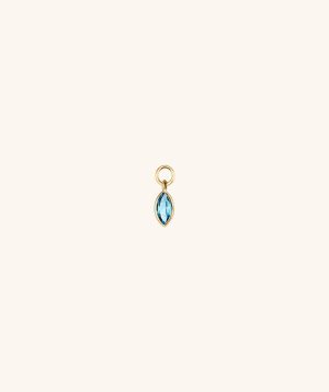 Marquise Gemstone Hoop Charm