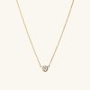 Bezel Lab Grown Diamond Necklace 0.25 ct