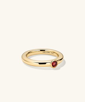 Round Gemstone Stacker Ring
