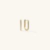 Pavé Diamond Small U Hoops