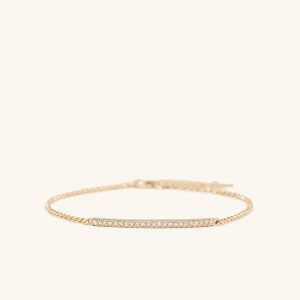 Pave Diamond Bar Bracelet